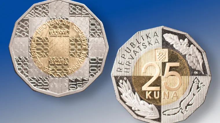 U povodu obilježavanja 25. obljetnice neovisnosti: HNB izdaje novu kovanicu od 25 kuna