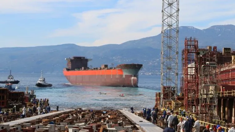 U brodogradili&scaron;tu 3. Maj porinut 'Santiago': Predsjednica Grabar-Kitarović kuma novoizgrađenog tankera