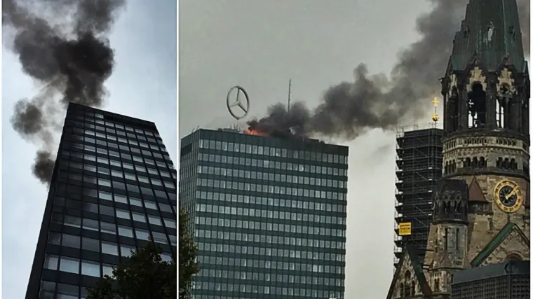 Gusti dim &scaron;iri se gradom, a na krovu bukti veliki plamen