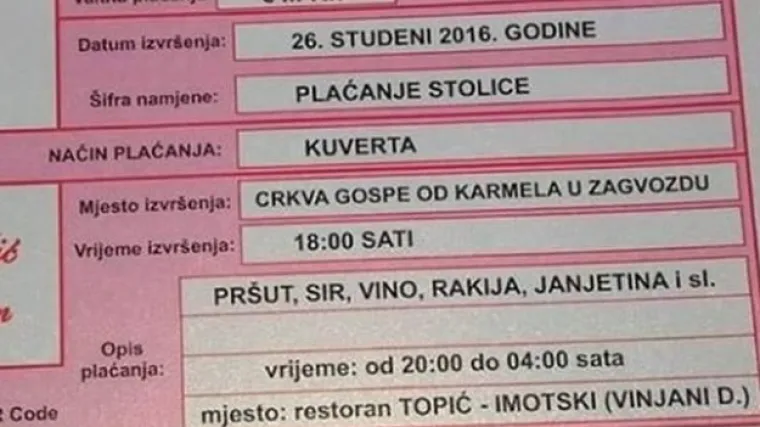 'Način plaćanja - kuverta': par iz Imotskog bližnjima poslao pozivnice za vjenčanje u obliku uplatnice!