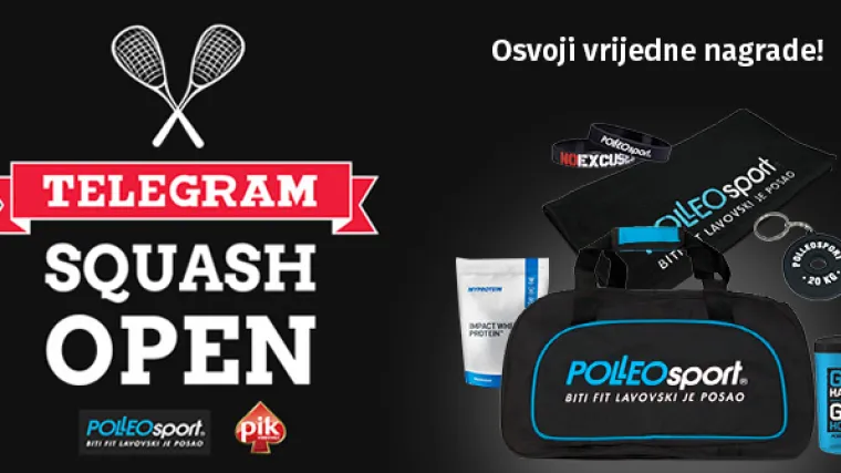 Još samo danas prijave naTelegram Squash Open turnir. Jeste li već rezervirali svoje mjesto?