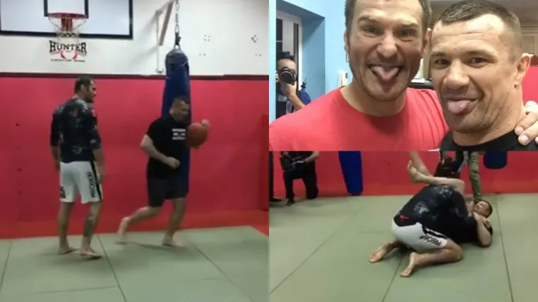 Cro Cop i Miočić odmjerili snage u ko&scaron;arci pa se pohrvali