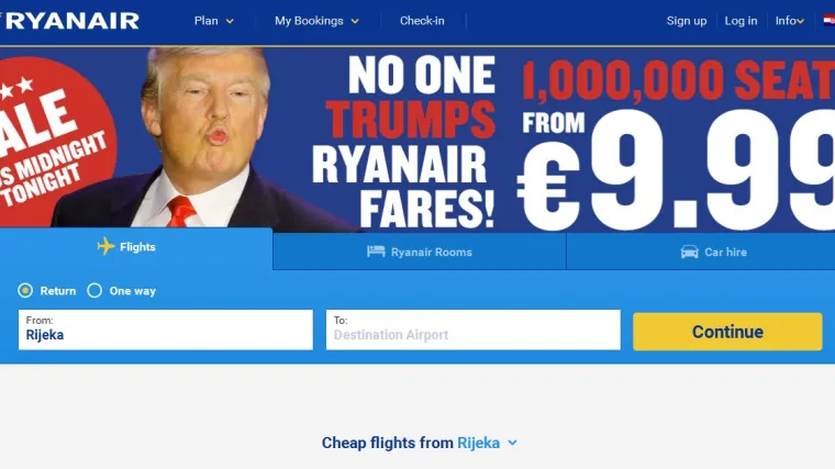 Trumpmanija pogodila i avioindustriju: Ryanair nudi letove za 9,99 eura povodom Trumpove pobjede