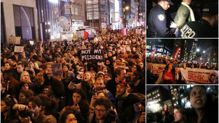 Masovni prosvjedi diljem Amerike zbog Trumpa, pobje&scaron;njela gomila napala policiju, deseci uhićenih!