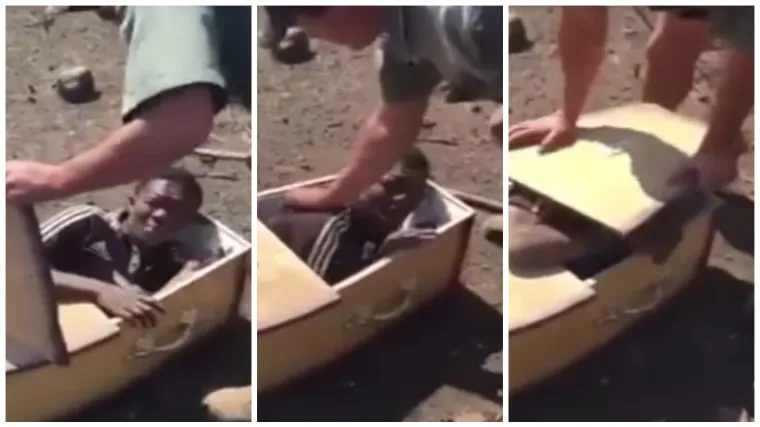 Ugurali crnog mladića u mrtvački sanduk i htjeli ga zapaliti