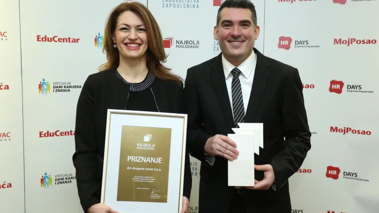 dm &scaron;esti put progla&scaron;en najboljim poslodavcem u Hrvatskoj