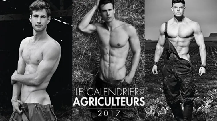 Iza&scaron;ao je dosta zanimljiv kalendar s polugolim francuskim farmerima