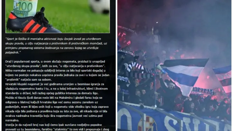 'Hrvatski nogomet je godinama uronjen u besmisao igranja za vladajuću kastu'