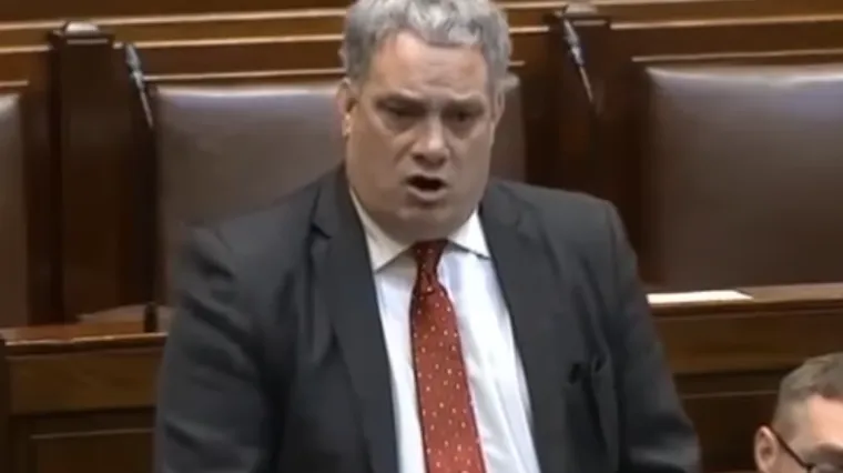 Dok je govorio, irskog zastupnika ometala njegova glazbena kravata