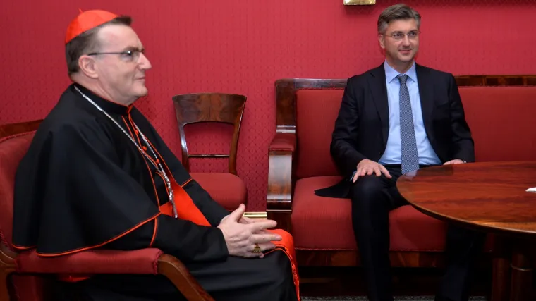 Kardinal Bozanić primio premijera Plenkovića: razgovarali o dru&scaron;tvenim prilikama i suradnji Crkve i države