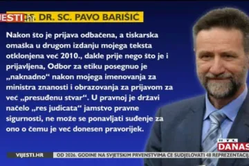 Barišić plagijator? 'Radilo se o slučajnoj greški koju sam ispravio godinu dana prije tužbe'
