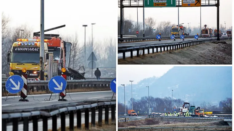 Kamion sletio s autoceste, na njegov teret naletio autobus