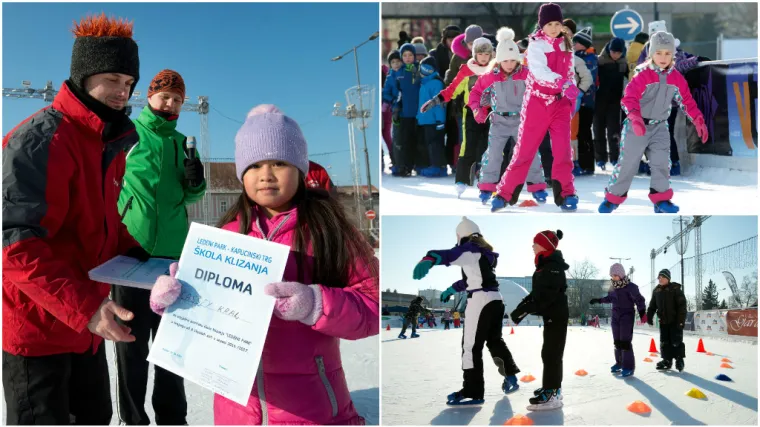 &Scaron;kola klizanja za djecu u Varaždinu: Dvjestotinjak klizača primilo zaslužene diplome