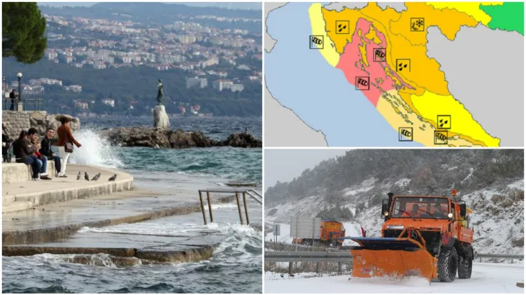 U Zagrebu će napadati i do 20 centimetara snijega, obalom će harati opasno olujno nevrijeme!