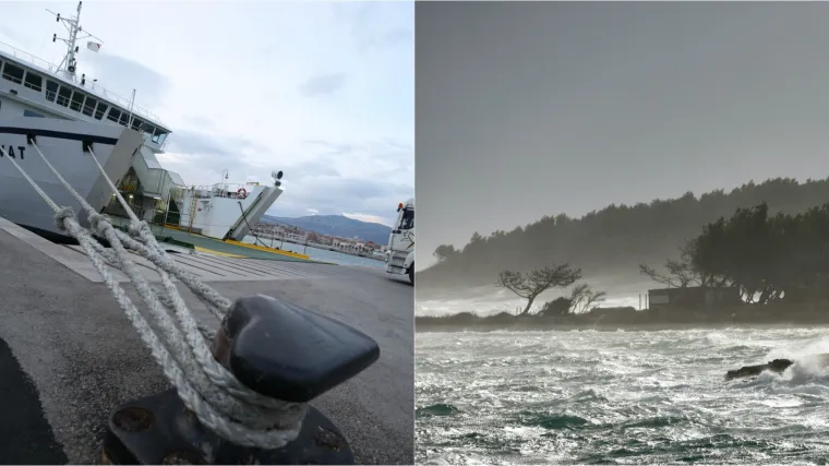 Bura bez milosti: otok Brač odsječen od kopna, kvarnerski otoci ostali bez struje