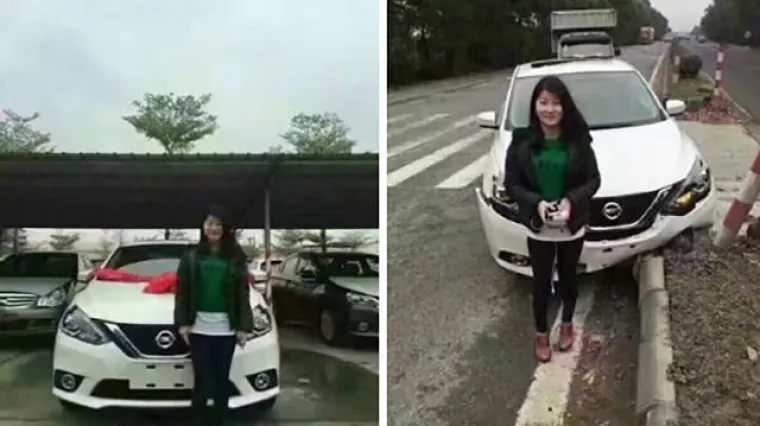 Dobila auto i razbila ga u roku od 10 minuta, a ljudi umiru od smijeha