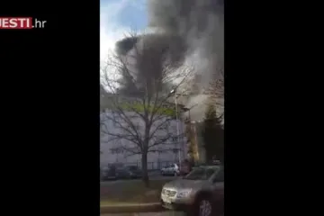 U studentskom domu 'Cvjetno naselje' iznenada izbio požar, iznad zgrada sukljao gusti dim