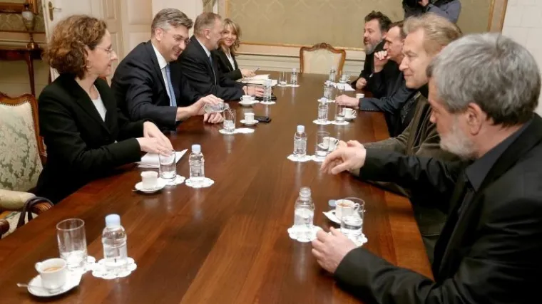 Filmaši kod Plenkovića, Ogresta: 'Premijer jako dobro razumije probleme HAVC-a, zadovoljni smo sastankom'