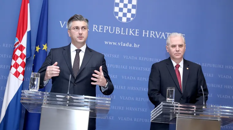 Plenković i Cvitan rame uz rame: je li na dana&scaron;njoj presici naru&scaron;ena trodioba vlasti?