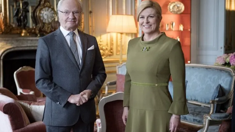 Pogledajte kako je predsjednica 'pozelenila' kod &scaron;vedskog kralja