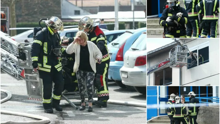 Dječak (12) nazvao majku, vatrogasci iz zgrade u plamenu spasili staricu i dva psa