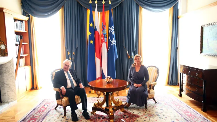 Susret Grabar-Kitarović i če&scaron;kog predsjednika Zemana: 'Potrebno je ojačati gospodarsku suradnju dvije zemlje'