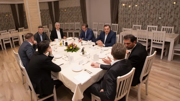 Za istim stolom ležerno se družili Plenković, Vučić, Izetbegović, Dodik... Kosorica sve ironično komentirala