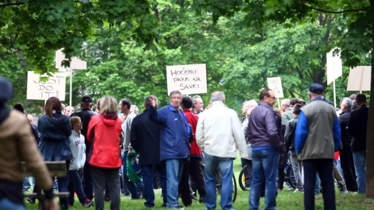 Prosvjednici poručili: 'Ako postoji novac za uređenje parka, on neće ispariti nakon mjesec dana'