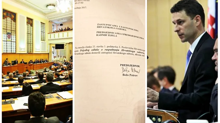 Na saborskim klupama se pojavio prijedlog o raspuštanju parlamenta, Plenković i Beljak se povukli