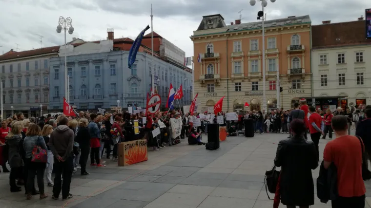Prosvjed članova SOMK i zaposlenika Dječjih vrtića: pravo na rad bez straha