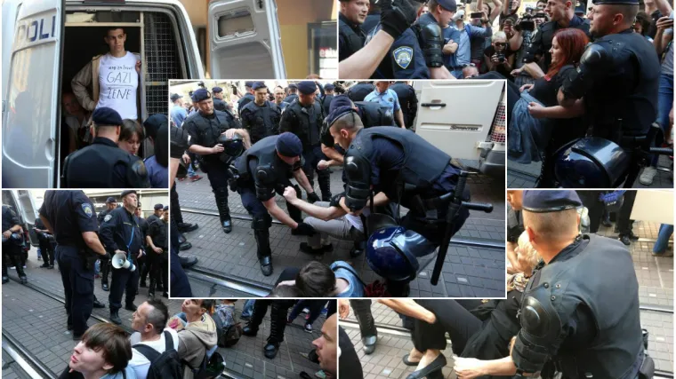 Policija odnijela aktiviste koji su sjeli na cestu ispred 'Hoda za život', potrpali ih u maricu!