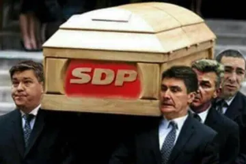 Uz sliku SDP-ovaca napisao - 'Otkinut ćemo zmiji glavu da krepa'