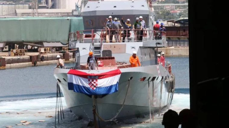 U Brodosplitu porinut prvi hrvatski vojni brod nakon 16 godina: čuvat će hrvatsko more