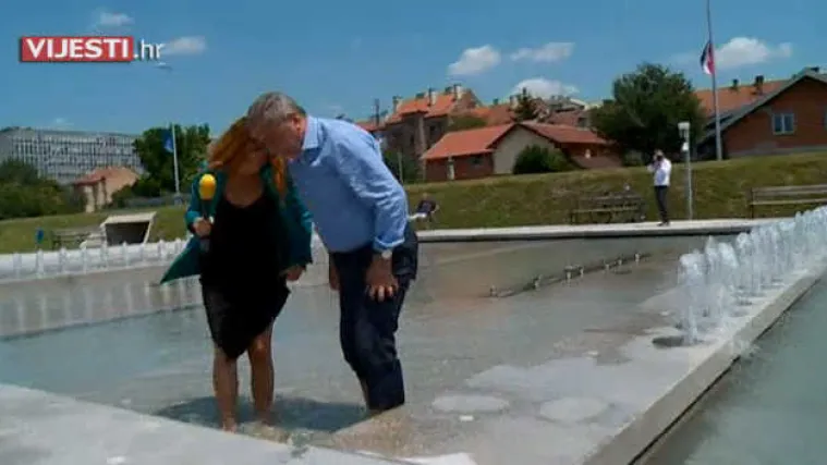 Na&scaron;a reporterka prihvatila Bandićev izazov pa zajedno s njim namočila noge u fontani