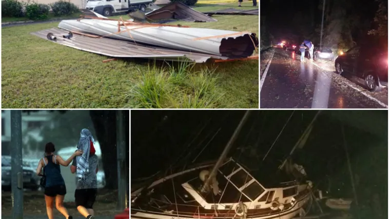 Padala tuča veličine oraha, vjetar ru&scaron;io stabla, a neki dijelovi pogođeni 'meteorolo&scaron;kim tsunamijem'