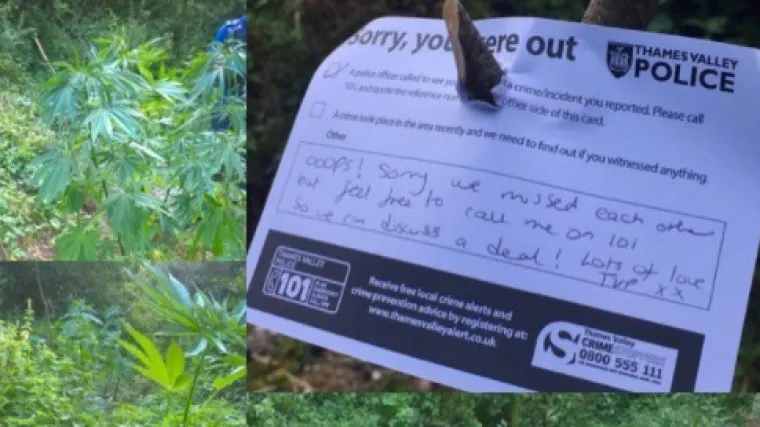 Policajci ostavili uzgajivačima marihuane toplu ljudsku poruku, urnebesna je