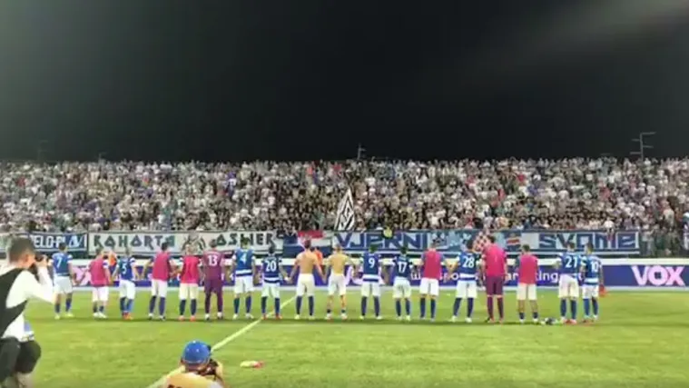 Igrači Osijeka s navijačima proslavili veliku pobjedu