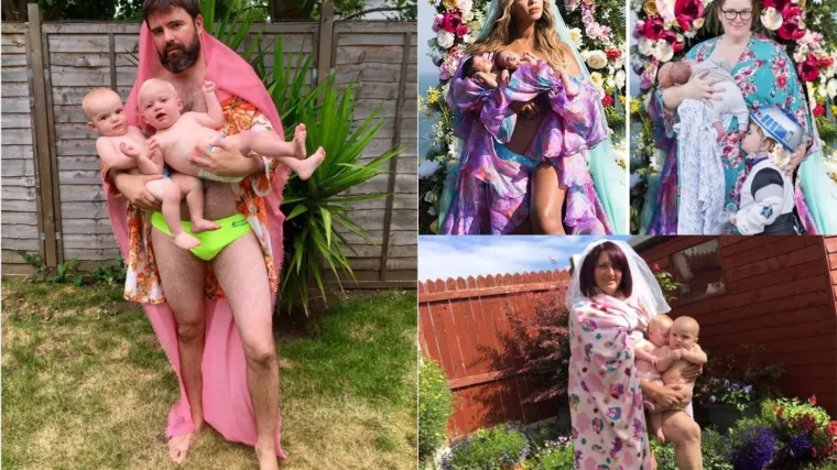 Roditelji ironično skidaju slavnu Beyonc&eacute;inu fotografiju s blizancima i nasmijavaju svijet