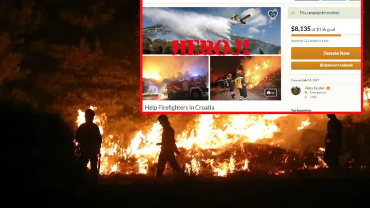 U 24 sata skupila 8000 dolara - 'Ovo je za hrabre vatrogasce'