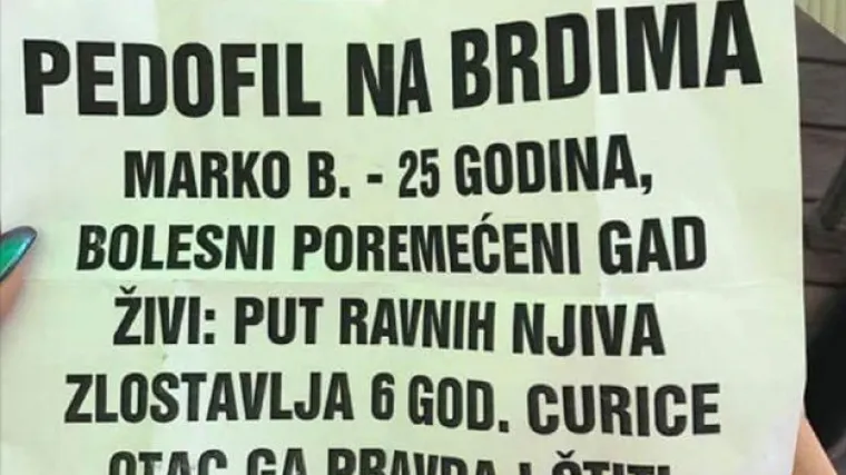 Dijele se letci o pedofilu koji vreba djevojčice