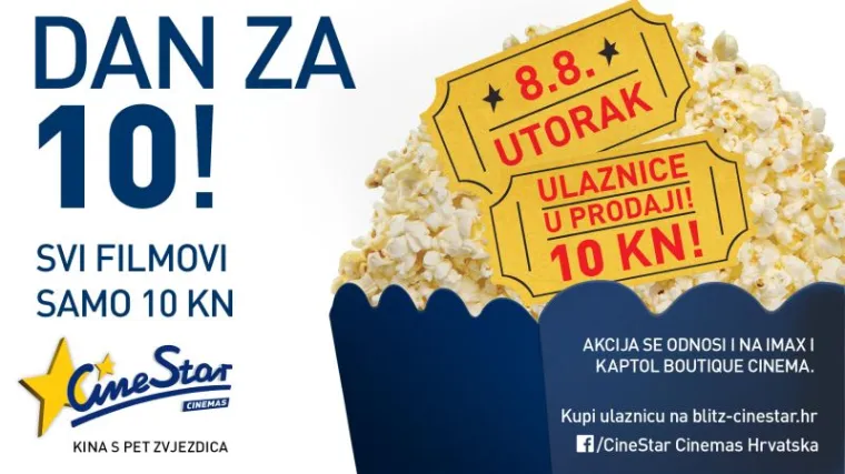 CineStar dan za 10 &ndash; pogledajte filmske hitove u kinima za 10 kuna