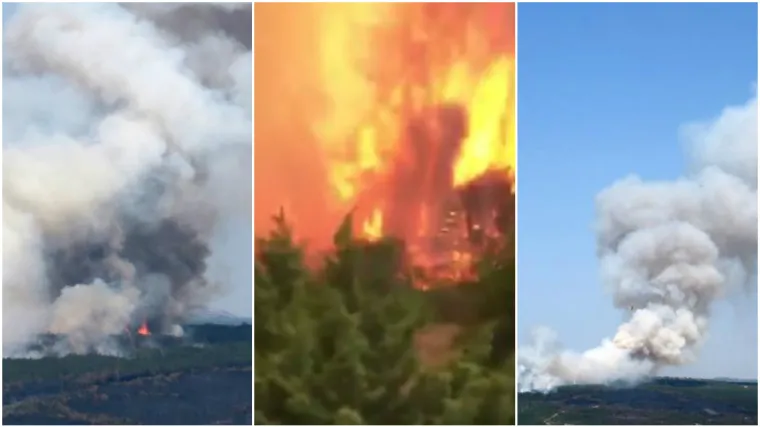 Ugrožena sela, vatra stigla do kuća, vojska digla kanadere