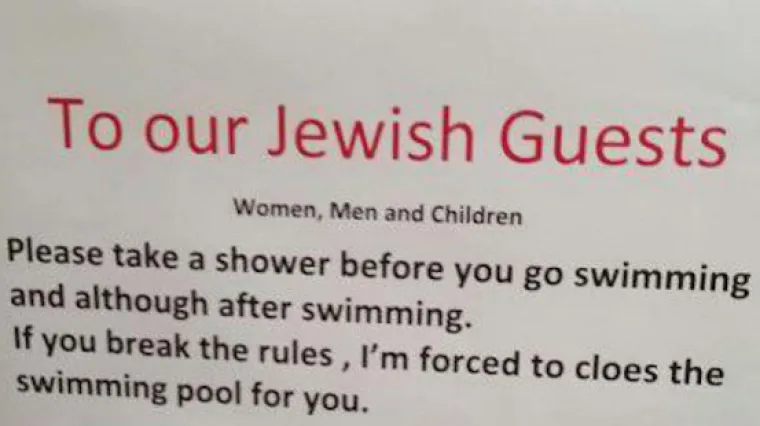 'Molimo vas da se otu&scaron;irate prije ulaska u bazen': poruka židovskim gostima u &scaron;vicarskom hotelu