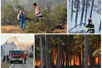 Bura ne jenjava, vatra u Pristegu stigla nadomak kuća; stiže pomoć iz cijele Hrvatske