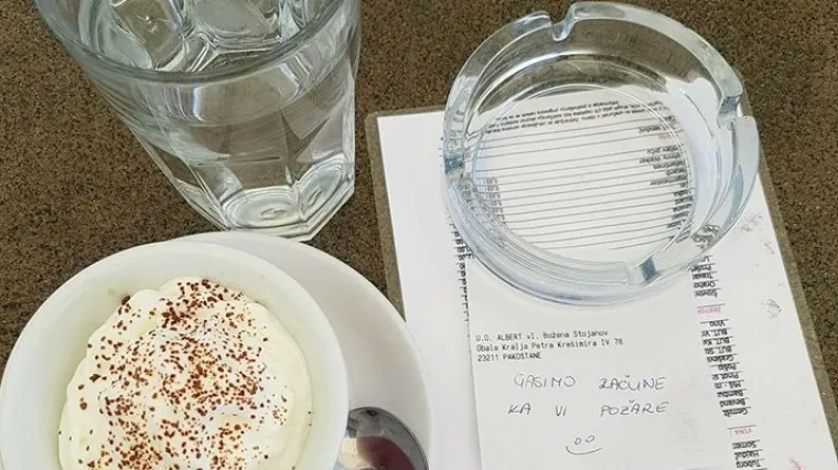 Pogledajte kakvu su poruku vatrogasci dobili na računu u kafiću