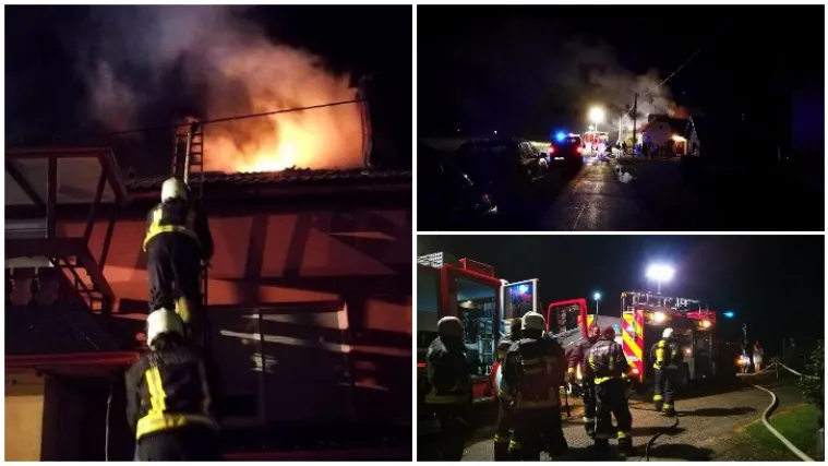 Posljedice nevremena: grom zapalio kuću u Međimurju u mjestu Hlapičini