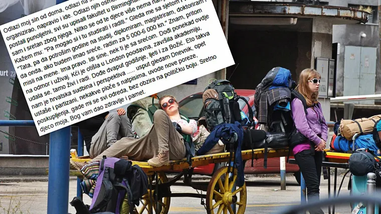 &nbsp;'Gledam Dnevnik - opet usta&scaron;e i partizani.&nbsp;Idi sine iz Hrvatske, nek' ti je sa srećom'