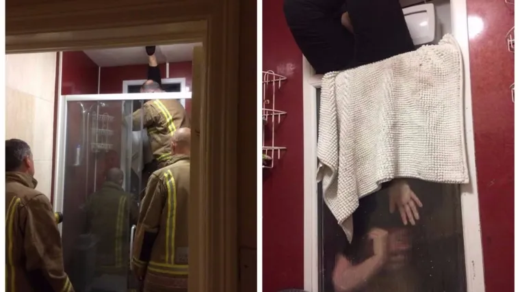 Zbog izmeta naglavačke zapela između prozora, morali je spa&scaron;avati odvažni vatrogasci