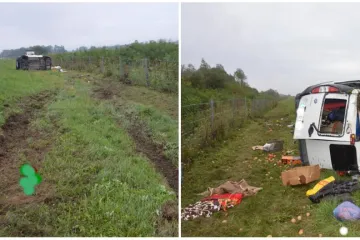 Izletio s autoceste i nekoliko puta se prevrnuo, ozlijeđeno dvoje male djece