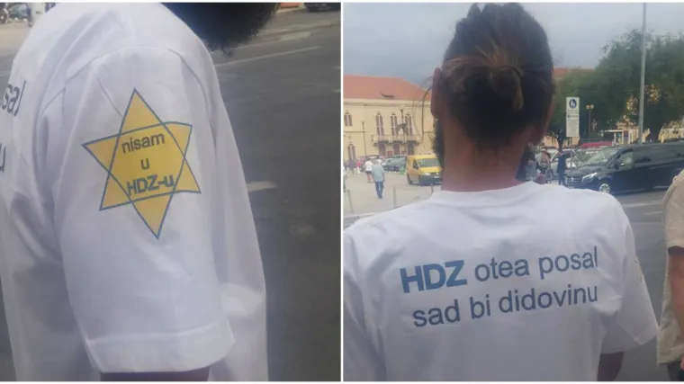 &Scaron;ibenski poduzetnik u znak prosvjeda &scaron;eta u majici sa žutom židovskom zvijezdom na ramenu